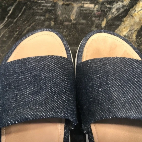 Fitflop Women Sandal Loosh Luxe Slide Size 6 Blue Denim - Picture 6 of 10